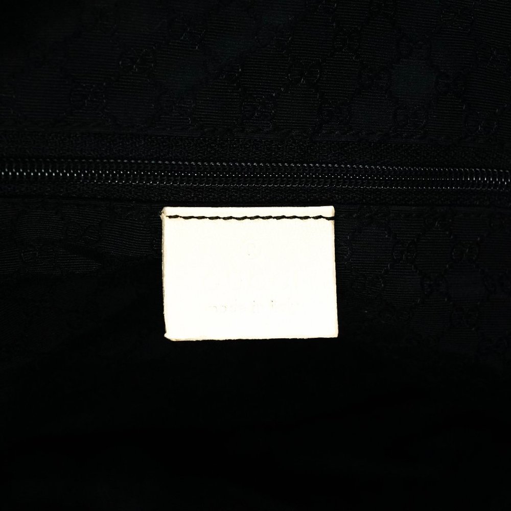 Auth Gucci Shoulder Bag Leather Cream #13268G67 - Picture 8 of 14